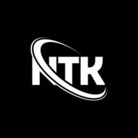 logotipo de NTK. letra ntk. diseño de logotipo de letra ntk. logotipo de iniciales ntk vinculado con círculo y logotipo de monograma en mayúsculas. tipografía ntk para tecnología, negocios y marca inmobiliaria. vector