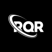 logotipo de rqr. letra rqr. diseño del logotipo de la letra rqr. logotipo de iniciales rqr vinculado con círculo y logotipo de monograma en mayúsculas. tipografía rqr para tecnología, negocios y marca inmobiliaria. vector