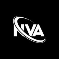 logotipo de nva. letra nva. diseño del logotipo de la letra nva. logotipo de iniciales nva vinculado con círculo y logotipo de monograma en mayúsculas. tipografía nva para tecnología, negocios y marca inmobiliaria. vector