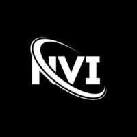 NVI logo. NVI letter. NVI letter logo design. Initials NVI logo linked with circle and uppercase monogram logo. NVI typography for technology, business and real estate brand. vector