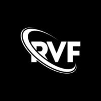 RVF logo. RVF letter. RVF letter logo design. Initials RVF logo linked with circle and uppercase monogram logo. RVF typography for technology, business and real estate brand. vector