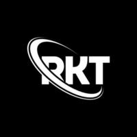 RKT logo. RKT letter. RKT letter logo design. Initials RKT logo linked with circle and uppercase monogram logo. RKT typography for technology, business and real estate brand. vector