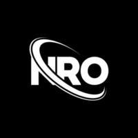 NRO logo. NRO letter. NRO letter logo design. Initials NRO logo linked with circle and uppercase monogram logo. NRO typography for technology, business and real estate brand. vector