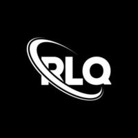 RLQ logo. RLQ letter. RLQ letter logo design. Initials RLQ logo linked with circle and uppercase monogram logo. RLQ typography for technology, business and real estate brand. vector