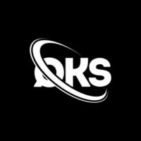 QKS logo. QKS letter. QKS letter logo design. Initials QKS logo linked with circle and uppercase monogram logo. QKS typography for technology, business and real estate brand. vector