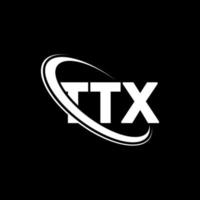 logotipo de ttx. letra tx. diseño del logotipo de la letra ttx. logotipo de iniciales ttx vinculado con círculo y logotipo de monograma en mayúsculas. tipografía ttx para tecnología, negocios y marca inmobiliaria. vector