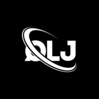 QLJ logo. QLJ letter. QLJ letter logo design. Initials QLJ logo linked with circle and uppercase monogram logo. QLJ typography for technology, business and real estate brand. vector