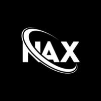 NAX logo. NAX letter. NAX letter logo design. Initials NAX logo linked with circle and uppercase monogram logo. NAX typography for technology, business and real estate brand. vector