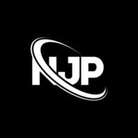 NJP logo. NJP letter. NJP letter logo design. Initials NJP logo linked with circle and uppercase monogram logo. NJP typography for technology, business and real estate brand. vector