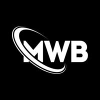 logotipo mwb. letra mwb. diseño del logotipo de la letra mwb. Logotipo de iniciales mwb vinculado con círculo y logotipo de monograma en mayúsculas. tipografía mwb para tecnología, negocios y marca inmobiliaria. vector