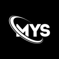 MYS logo. MYS letter. MYS letter logo design. Initials MYS logo linked with circle and uppercase monogram logo. MYS typography for technology, business and real estate brand. vector