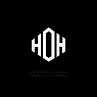 HOH letter logo design with polygon shape. HOH polygon and cube shape logo design. HOH hexagon vector logo template white and black colors. HOH monogram, business and real estate logo.