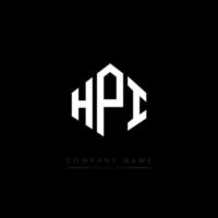 HPI letter logo design with polygon shape. HPI polygon and cube shape logo design. HPI hexagon vector logo template white and black colors. HPI monogram, business and real estate logo.