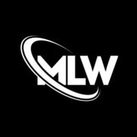 logotipo de mw. letra mw. diseño del logotipo de la letra mlw. Logotipo de las iniciales mlw vinculado con un círculo y un logotipo de monograma en mayúsculas. tipografía mlw para tecnología, negocios y marca inmobiliaria. vector