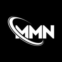 logotipo mmm. letra mmn. diseño del logotipo de la letra mmn. logotipo de iniciales mmn vinculado con círculo y logotipo de monograma en mayúsculas. tipografía mmn para tecnología, negocios y marca inmobiliaria. vector
