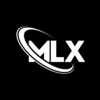 MLX logo. MLX letter. MLX letter logo design. Initials MLX logo linked with circle and uppercase monogram logo. MLX typography for technology, business and real estate brand. vector