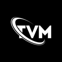 logotipo de tvm. letra tvm. diseño del logotipo de la letra tvm. logotipo de tvm iniciales vinculado con círculo y logotipo de monograma en mayúsculas. tipografía tvm para tecnología, negocios y marca inmobiliaria. vector