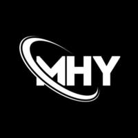 logotipo de mhy. mi carta. diseño del logotipo de la letra mhy. logotipo de mhy iniciales vinculado con círculo y logotipo de monograma en mayúsculas. tipografía mhy para tecnología, negocios y marca inmobiliaria. vector