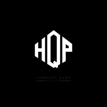 HQP letter logo design with polygon shape. HQP polygon and cube shape logo design. HQP hexagon vector logo template white and black colors. HQP monogram, business and real estate logo.
