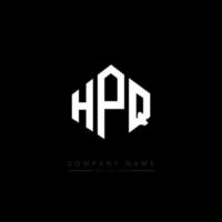 HPQ letter logo design with polygon shape. HPQ polygon and cube shape logo design. HPQ hexagon vector logo template white and black colors. HPQ monogram, business and real estate logo.