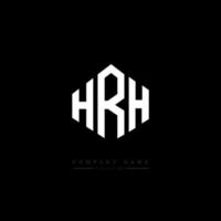 HRH letter logo design with polygon shape. HRH polygon and cube shape logo design. HRH hexagon vector logo template white and black colors. HRH monogram, business and real estate logo.