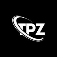 logotipo de tpz. letra tpz. diseño del logotipo de la letra tpz. logotipo de iniciales tpz vinculado con círculo y logotipo de monograma en mayúsculas. tipografía tpz para tecnología, negocios y marca inmobiliaria. vector