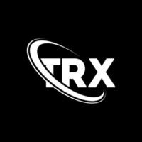 TRX logo. TRX letter. TRX letter logo design. Initials TRX logo linked with circle and uppercase monogram logo. TRX typography for technology, business and real estate brand. vector