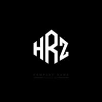 diseño de logotipo de letra hrz con forma de polígono. diseño de logotipo en forma de cubo y polígono hrz. hrz hexágono vector logo plantilla colores blanco y negro. monograma hrz, logotipo empresarial y inmobiliario.