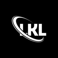 logotipo de lkl. letra lkl. diseño del logotipo de la letra lkl. logotipo de iniciales lkl vinculado con círculo y logotipo de monograma en mayúsculas. Tipografía lkl para tecnología, negocios y marca inmobiliaria. vector