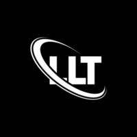 logotipo de llt. llt carta. diseño de logotipo de letra llt. logotipo de iniciales llt vinculado con un círculo y un logotipo de monograma en mayúsculas. tipografía llt para tecnología, negocios y marca inmobiliaria. vector