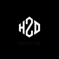 diseño de logotipo de letra hzd con forma de polígono. hzd polígono y diseño de logotipo en forma de cubo. hzd hexágono vector logo plantilla colores blanco y negro. Monograma hzd, logotipo empresarial y inmobiliario.