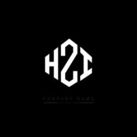 HZI letter logo design with polygon shape. HZI polygon and cube shape logo design. HZI hexagon vector logo template white and black colors. HZI monogram, business and real estate logo.