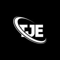 TJE logo. TJE letter. TJE letter logo design. Initials TJE logo linked with circle and uppercase monogram logo. TJE typography for technology, business and real estate brand. vector