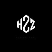 diseño de logotipo de letra hzz con forma de polígono. hzz polígono y diseño de logotipo en forma de cubo. hzz hexágono vector logo plantilla colores blanco y negro. hzz monograma, logotipo empresarial y inmobiliario.