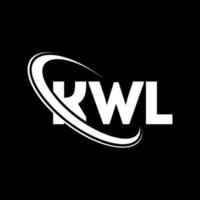 KWL logo. KWL letter. KWL letter logo design. Initials KWL logo linked with circle and uppercase monogram logo. KWL typography for technology, business and real estate brand. vector