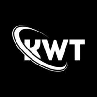 KWT logo. KWT letter. KWT letter logo design. Initials KWT logo linked with circle and uppercase monogram logo. KWT typography for technology, business and real estate brand. vector