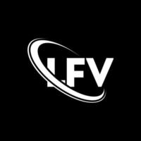 logotipo de lfv. letra lfv. diseño de logotipo de letra lfv. logotipo de iniciales lfv vinculado con círculo y logotipo de monograma en mayúsculas. Tipografía lfv para tecnología, negocios y marca inmobiliaria. vector