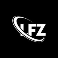 LFZ logo. LFZ letter. LFZ letter logo design. Initials LFZ logo linked with circle and uppercase monogram logo. LFZ typography for technology, business and real estate brand. vector