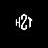 HZT letter logo design with polygon shape. HZT polygon and cube shape logo design. HZT hexagon vector logo template white and black colors. HZT monogram, business and real estate logo.