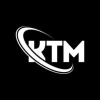 KTM logo. KTM letter. KTM letter logo design. Initials KTM logo linked with circle and uppercase monogram logo. KTM typography for technology, business and real estate brand. vector