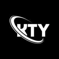 logotipo de kty. carta kty. diseño del logotipo de la letra kty. Logotipo de las iniciales kty vinculado con un círculo y un logotipo de monograma en mayúsculas. tipografía kty para tecnología, negocios y marca inmobiliaria. vector