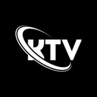 logotipo de ktv carta ktv. diseño del logotipo de la letra ktv. logotipo de ktv de iniciales vinculado con círculo y logotipo de monograma en mayúsculas. tipografía ktv para tecnología, negocios y marca inmobiliaria. vector