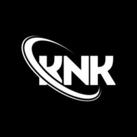 logotipo knk. letra knk. diseño del logotipo de la letra knk. Logotipo de las iniciales knk vinculado con un círculo y un logotipo de monograma en mayúsculas. tipografía knk para tecnología, negocios y marca inmobiliaria. vector