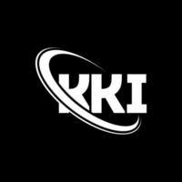 KKI logo. KKI letter. KKI letter logo design. Initials KKI logo linked with circle and uppercase monogram logo. KKI typography for technology, business and real estate brand. vector
