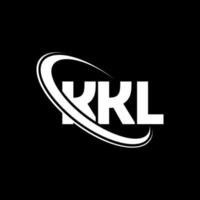 logotipo de kkl. letra kkl. diseño del logotipo de la letra kkl. logotipo de las iniciales kkl vinculado con un círculo y un logotipo de monograma en mayúsculas. Tipografía kkl para tecnología, negocios y marca inmobiliaria. vector