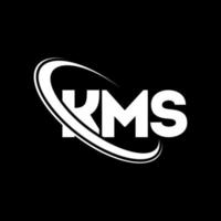 logotipo de km. letra km. diseño del logotipo de la letra kms. logotipo de kms iniciales vinculado con círculo y logotipo de monograma en mayúsculas. tipografía kms para tecnología, negocios y marca inmobiliaria. vector