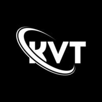 KVT logo. KVT letter. KVT letter logo design. Initials KVT logo linked with circle and uppercase monogram logo. KVT typography for technology, business and real estate brand. vector