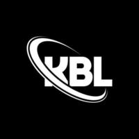 logotipo de kbl. letra bl. diseño del logotipo de la letra kbl. Logotipo de iniciales kbl vinculado con círculo y logotipo de monograma en mayúsculas. tipografía kbl para tecnología, negocios y marca inmobiliaria. vector