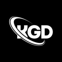 KGD logo. KGD letter. KGD letter logo design. Initials KGD logo linked with circle and uppercase monogram logo. KGD typography for technology, business and real estate brand. vector