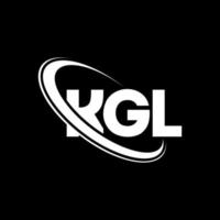 logotipo de kgl. letra kgl. diseño del logotipo de la letra kgl. logotipo de kgl de iniciales vinculado con círculo y logotipo de monograma en mayúsculas. tipografía kgl para tecnología, negocios y marca inmobiliaria. vector